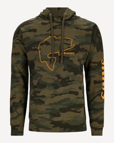 Толстовка Simms Bass Outline Hoody (Мужской; XL; Woodland Camo)